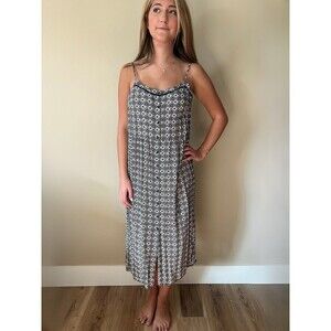 Y2K Vintage Ladies Black White Lightweight Halter Dress by H&M Divided sz 10